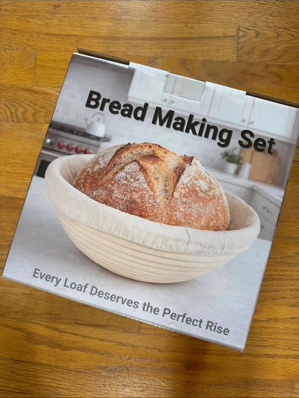Bread Making Set - Natural Cream Proofing Basket NWT